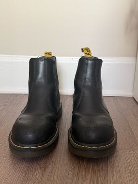 Dr. Martens Women’s Black Leather Chelsea Steel Toe Boots